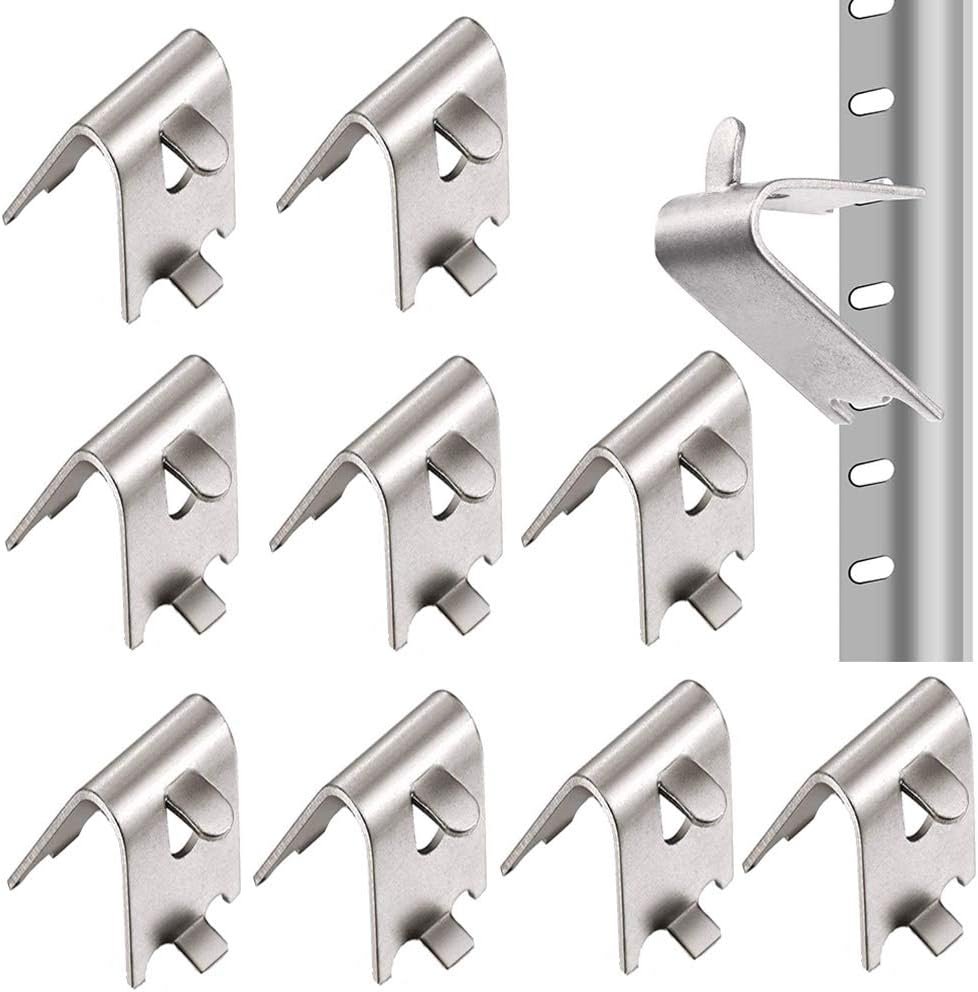 10 Quadratische Edelstahlclips Für Kühlschrankablagen
