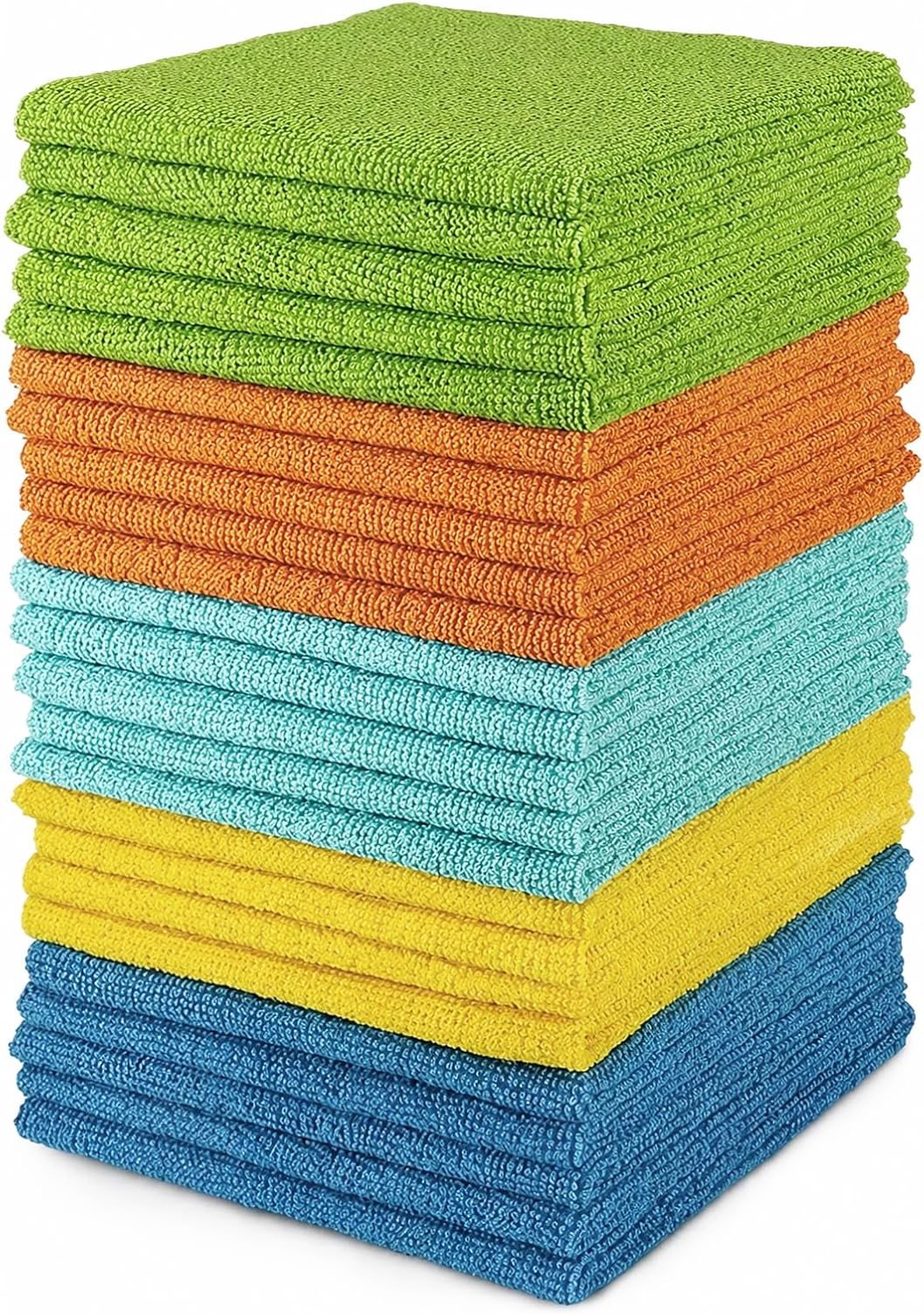 24er-pack Mikrofasertücher (30 X 30 Cm), Weich, Saugfähig, Fusselfrei, Für Haushalt, Küche, Auto Und Fenster