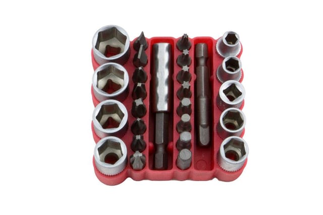 Trendline - Ratschen-Bit-Set, Ratschenschraubendreher mit Softgriff 28-teilig,