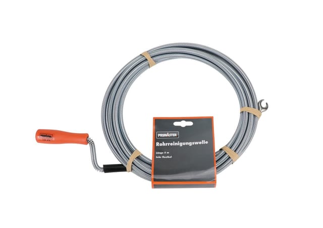 Trendline - Rohrreinigungswelle 5 m mit Kurbel Rohrreinigungsspirale Rohrspirale