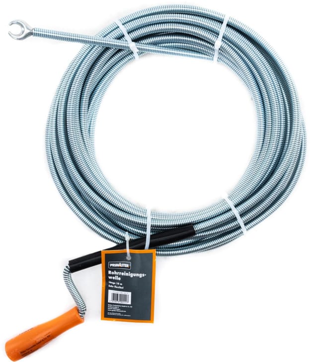 Primaster - Rohrreinigungswelle 10 m mit Kurbel Rohrreinigungsspirale Rohrspirale