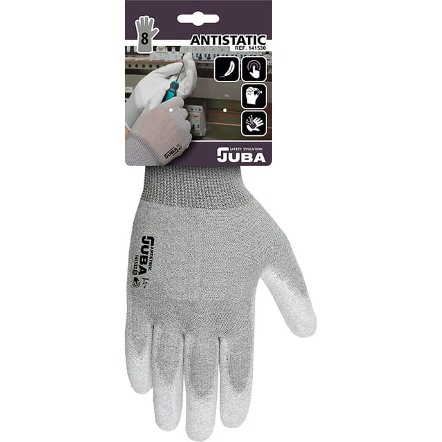 Juba - Antistatischer Handschuh aus Nylon/Kohlefaser, Größe 10