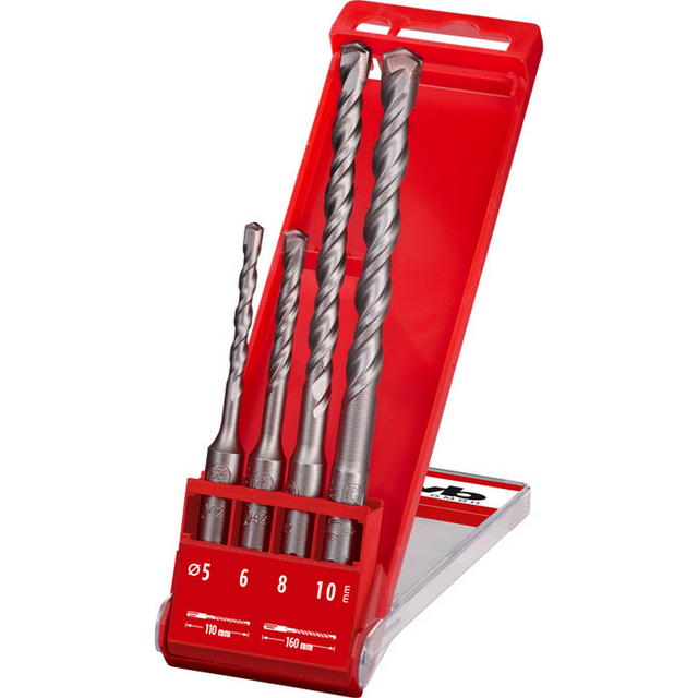 KWB - 240500 40CR-Stahl Hammerbohrer-Set 4teilig 5 mm, 6 mm, 8 mm, 10 mm SDS-Plus 1 Set