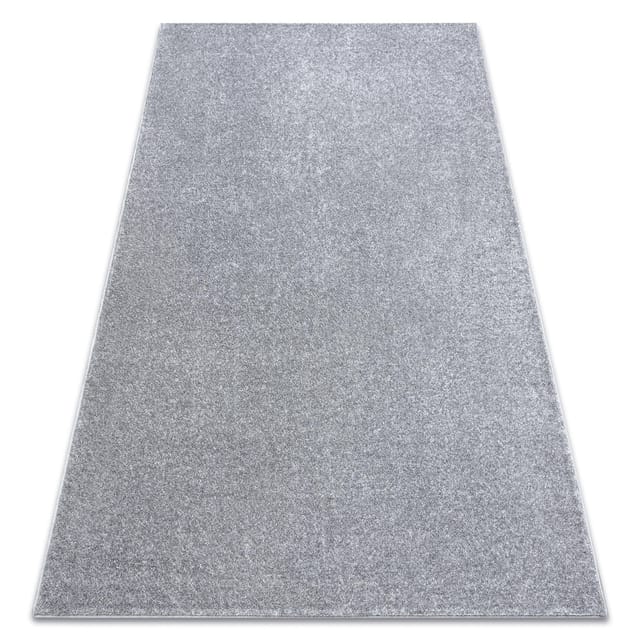 Teppich Teppichboden SANTA FE silber 92 eben, glatt, einfarbig grey 100x500 cm