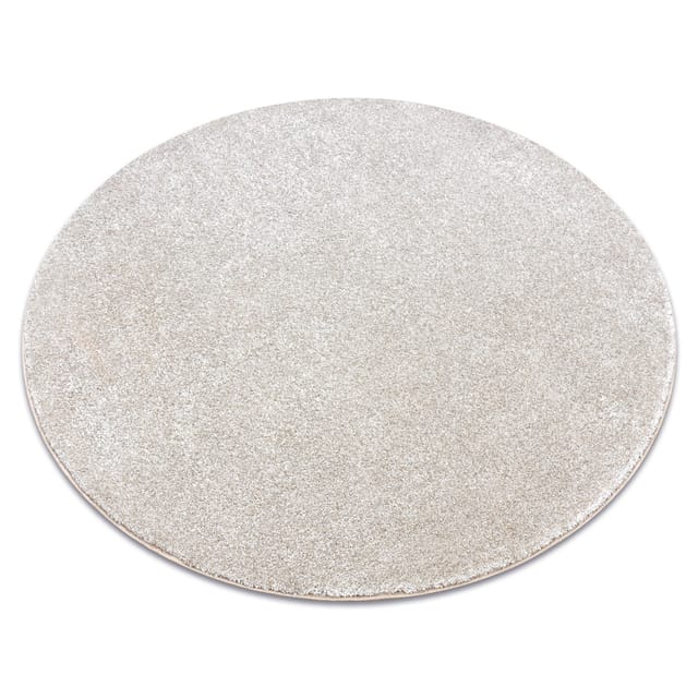 Teppich rund san miguel creme 031 eben, glatt, einfarbig beige rund 150 cm