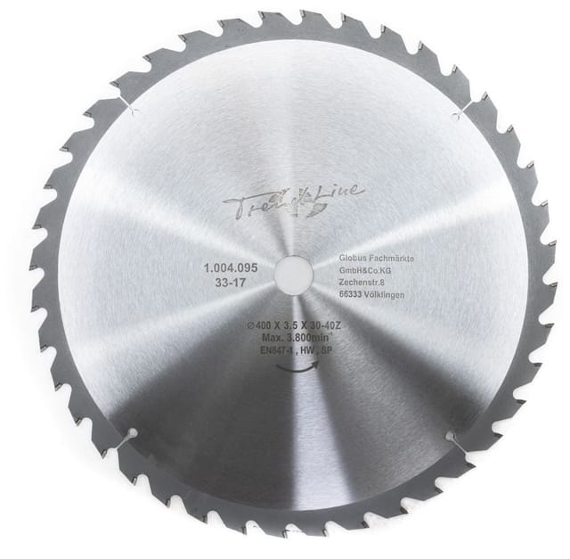 Trendline - HM-Kreissägeblatt 400 mm Bohrung 30 mm, 40 Zähne