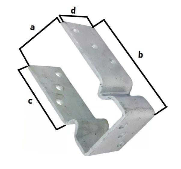 TrendLine Stützenschuh 91 x 60 x 150 mm Pfostenträger Balkenträger Verzinkt