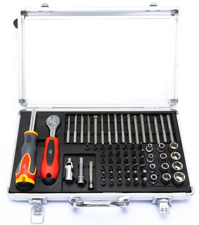Werkzeug-Set Werkzeugkoffer Werkzeug 71 tlg Bits Ratsche - Trendline