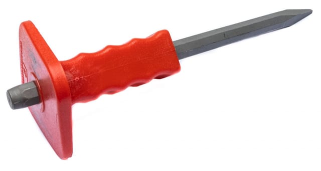Trendline - Spitzmeissel 300 mm mit Handschutz Fliesenmeißel Steinmeißel