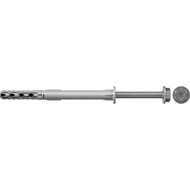 Fischer - 50x Langschaftdübel sxr 10 x 60 mm fus Sechskantschraube mit U-Scheibe nicht rostender Stahl A4 - 46339