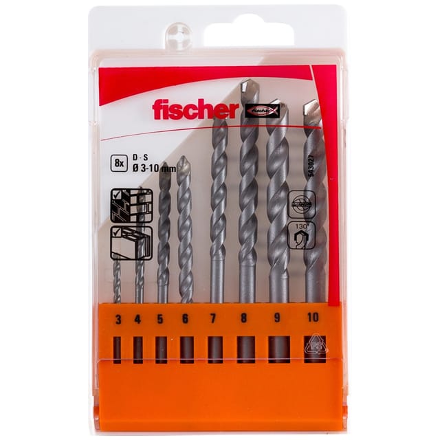 Steinbohrer d-s Set 3-10mm p 8-teilig - Fischer