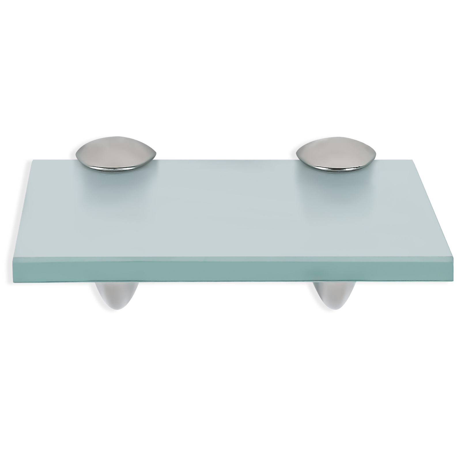 Tolletour Glasregal Wandregal 20 X 10 X 0,8 Cm, Milchglas Glasboden Mit Halterungen, Badregal Ablage Hängeregal Für Bad, Küche & Wohnzimmer