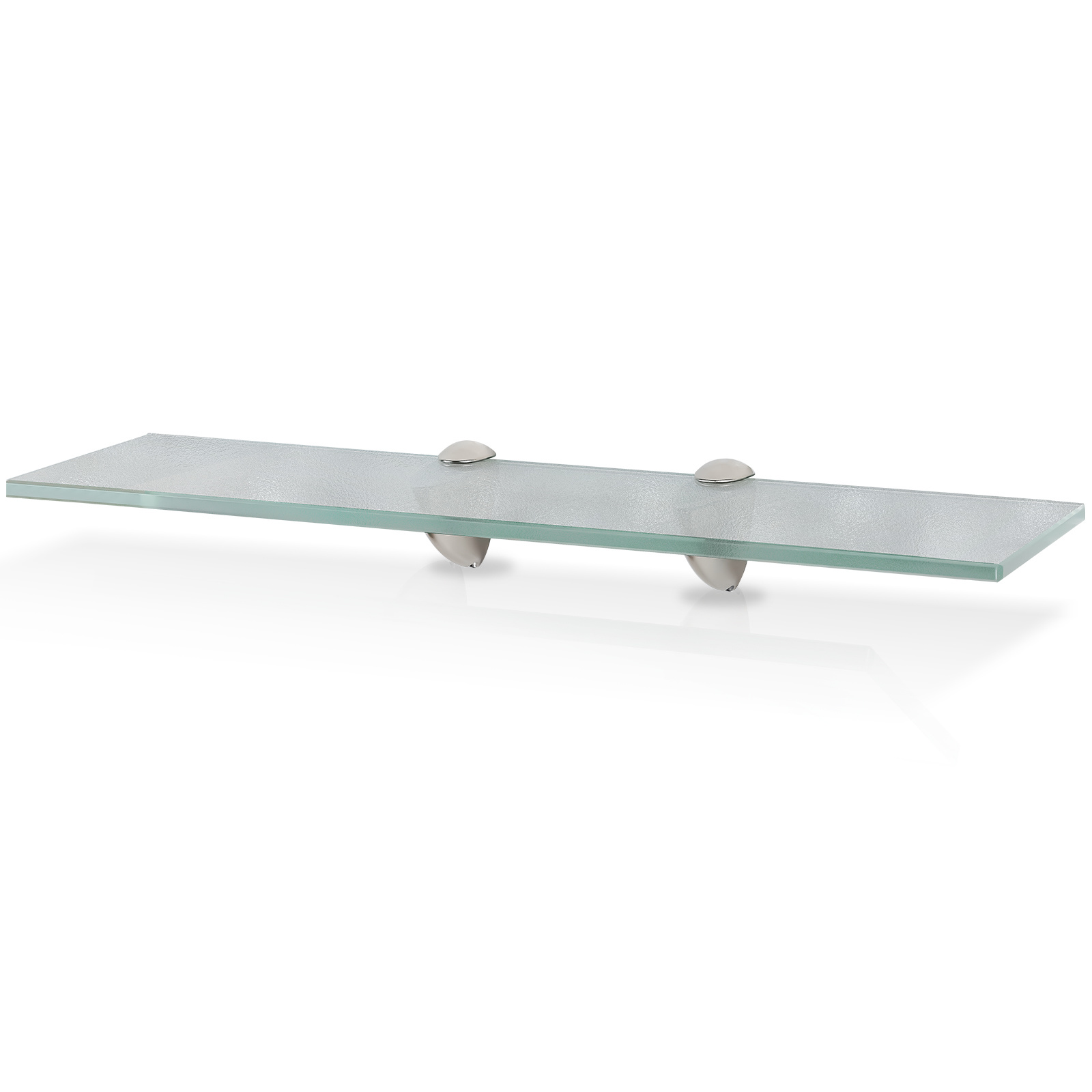 Tolletour Glasboden Wandregal 60 X 10 X 0,8 Cm, Glasregal Milchglas Mit Halterung, Badregal Ablage Hängeregal Für Badezimmer
