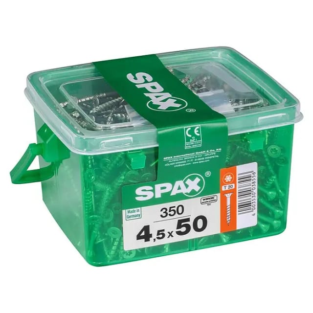 Spax Universalschrauben 4.5 x 50 mm TX 20 - 350 Stk. Holzschrauben