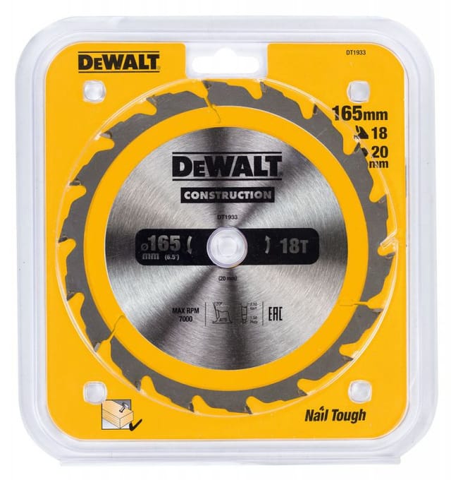 Kreissägeblatt Handkr. 165/20 mm 18WZ - Dewalt