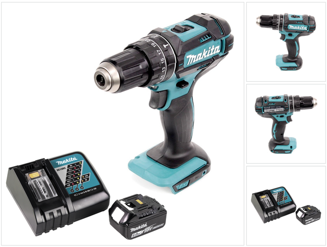 Dhp 482 RG1 Akku Schlagbohrschrauber 18 v 62 Nm + 1x Akku 6,0 Ah + Ladegerät - Makita