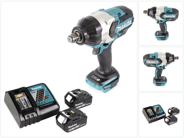 Dtw 1001 rg Akku Schlagschrauber 18V 3/4" 1050Nm Brushless + 2x Akku 6,0 Ah + Ladegerät - Makita