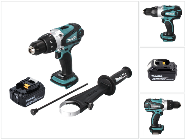 Dhp 458 G1 Akku Schlagbohrschrauber 18 v 91 Nm + 1x Akku 6,0 Ah - ohne Ladegerät - Makita