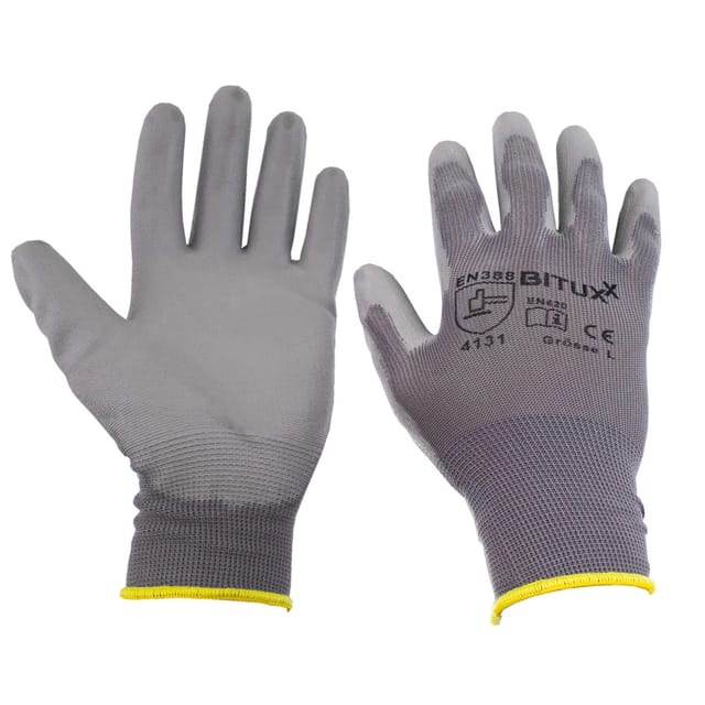 1 Paar xxl (11) Arbeitshandschuhe Montagehanschuhe Handschuhe Schutzhandschuhe mit pu Beschichtung