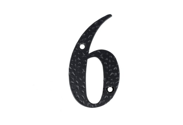 Schwarz beschichtete Hausnummern 0-9 Buchstaben a-h Hausziffern Zimmertürnummern Landhausstil 6
