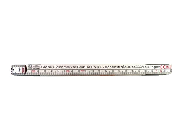 TrendLine Gliedermaßstab Zollstock aus Holz 2 Meter Maßstab Meterstab