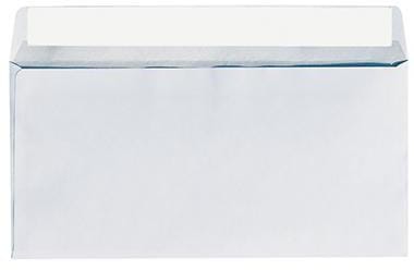Briefumschlag din lang 220 x 110 mm (b x h) ohne Fenster 80g/m² mit Haftklebung Papier weiß 100 St./Pack.