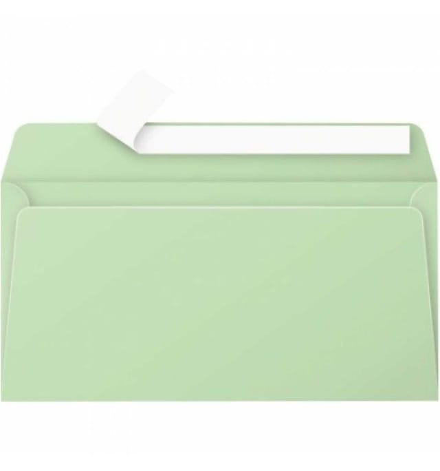 Briefumschlag Pollen® din lang 220 x 110 mm (b x h) ohne Fenster 120g/m² mit Haftklebung Papier grün 20 St./Pack.