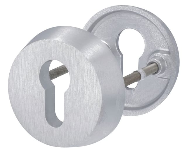 Alpertec - Schutzrosette ø 6,1 cm Aluminium silber Türbeschläge