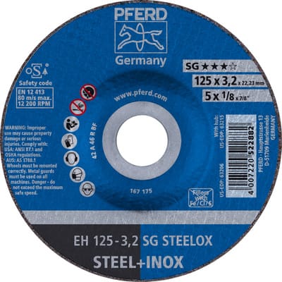 Pferd Trennscheibe Modell 125 mm grau Hochleistungs