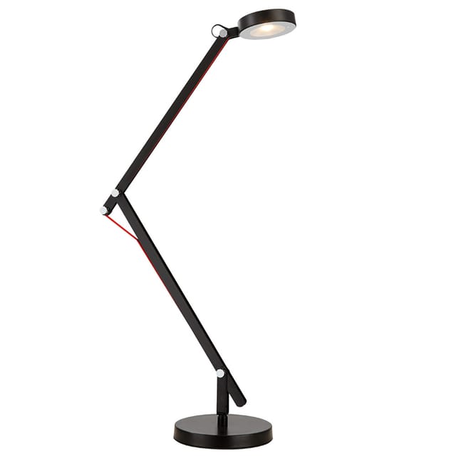 Tischleuchte Wandleuchte Klemmleuchte Wandlampe Tischlampe Schlafzimmer, Spot beweglich, Metall schwarz, Gelenke, Schalter, 1x led 6W 500Lm 3000K,
