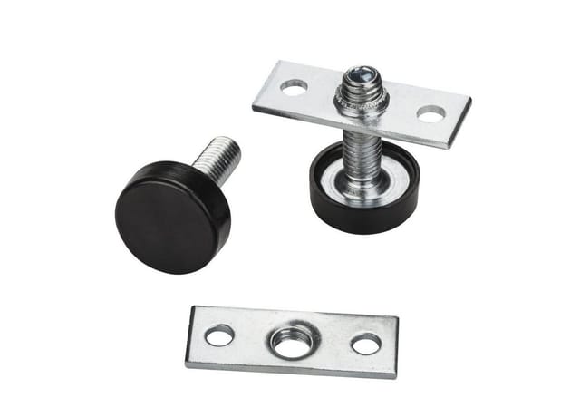 So-tech - 10 Stück sotech Verstellfüße M8 x 20 mm (Gesamtlänge inkl. Bodengleiter: 25 mm) mit Montageplatte Stellfüße Möbel-Regulierschraube