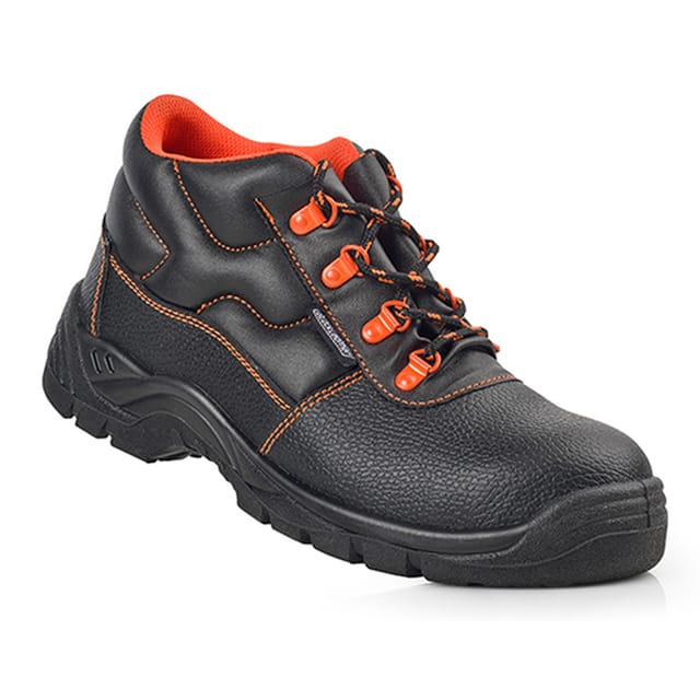 Schwarzes Leder Sicherheitsstiefel s3 src Größe 40 blackleather