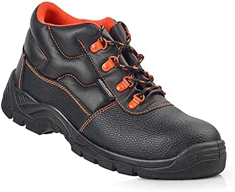 Schwarzes Leder Sicherheitsstiefel s3 src Größe 45 blackleather
