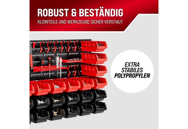 Set Werkzeugwand 65tlg. + Stapelboxen 28tlg.