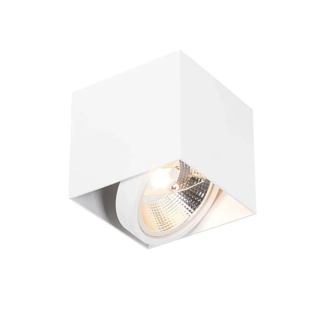 Design Aufbaustrahler Weiß Quadratisch GU10 111mm - Box