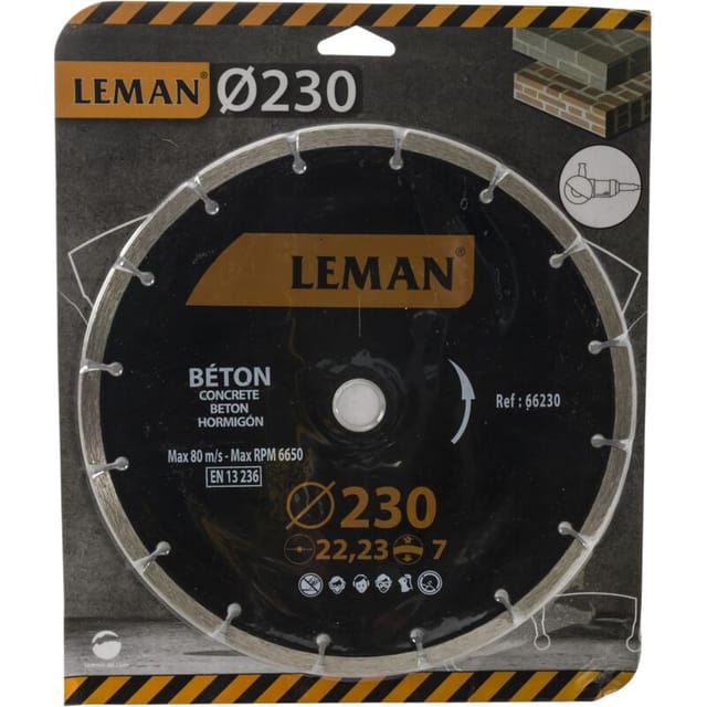 Diamantscheibe Segmente 230 mm Leman
