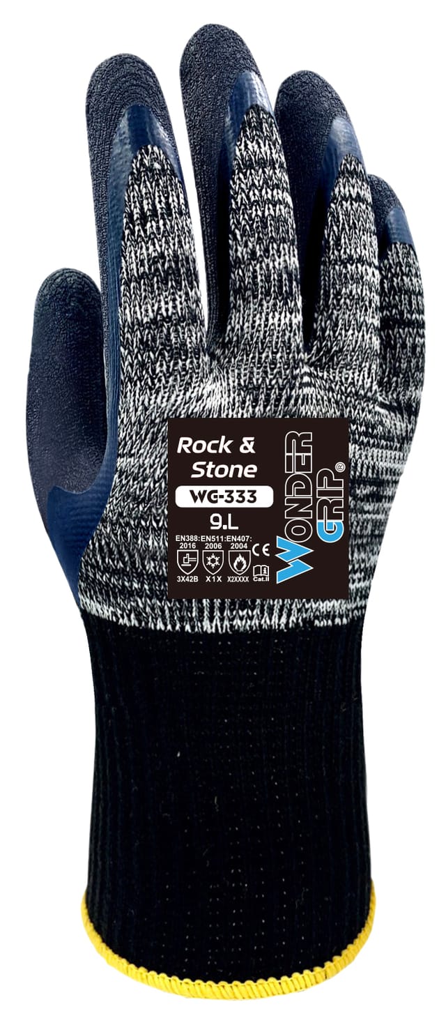 Thermo-Schnittschutzhandschuh wonder grip rock & stone WG-333 Latex Nylon 9/L