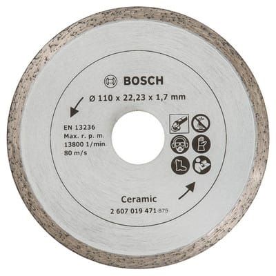 Bosch - Diamanttrennscheibe für Fliesen, Durchmesser: 110 mm - 2607019471