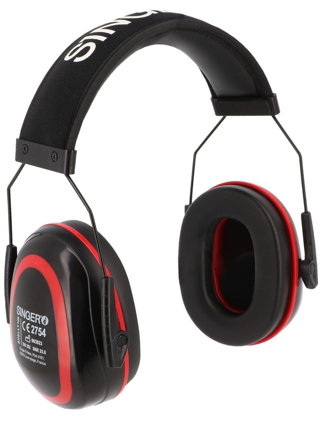 Kopfbügel mit Geräuschunterdrückung. Kopfbügel mit Komfortschaumstoff. snr 25.8 dB Singer ort. snr 25.8 db Ref.
