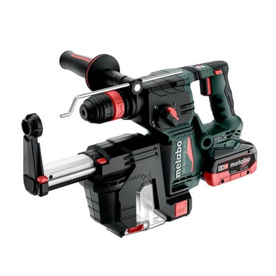 Metabo - Akku-Kombihammer kh 18 ltx bl 24 q Set isa, incl. 2x Akku LiHD 5,5 Ah, Schnellladegerät, Staubabsaugung, Zubehör x