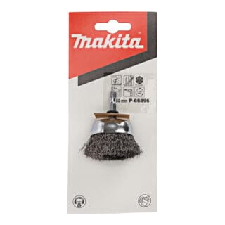 Makita Topfbürste, 50 mm, gewellt, verzinkter Stahl, 6-kant