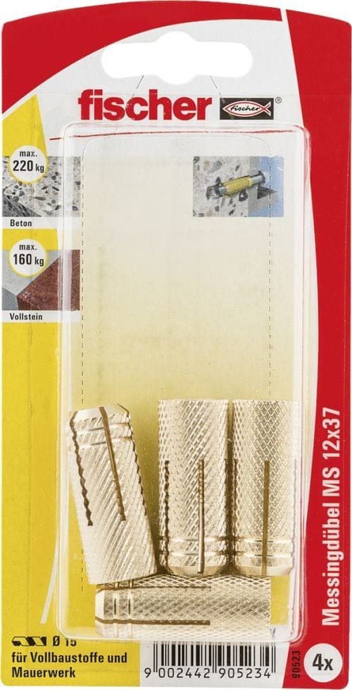 Messingdübel ms 12x41 k (4 Stk) - Fischer