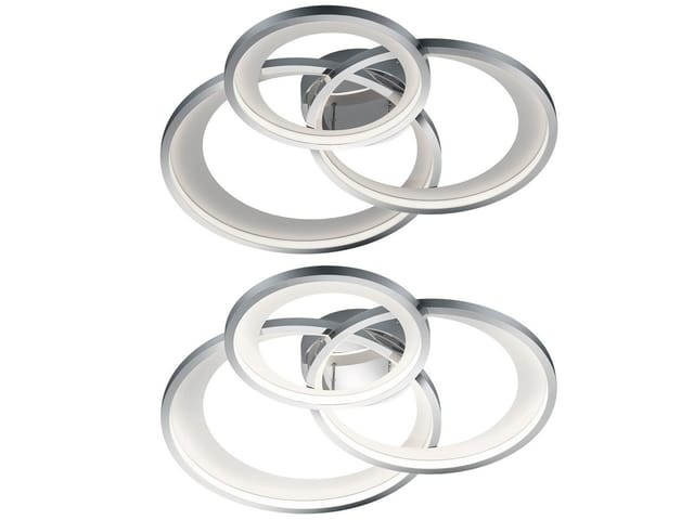 Trio - led Deckenleuchte granada mit drei Ringen in Chrom, dimmbar, Breite 71cm