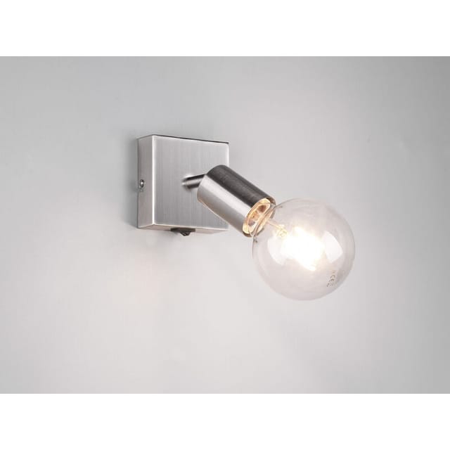 Wandstrahler Spot vannes 1 Flammig mit Schalter, Silber 9x11cm