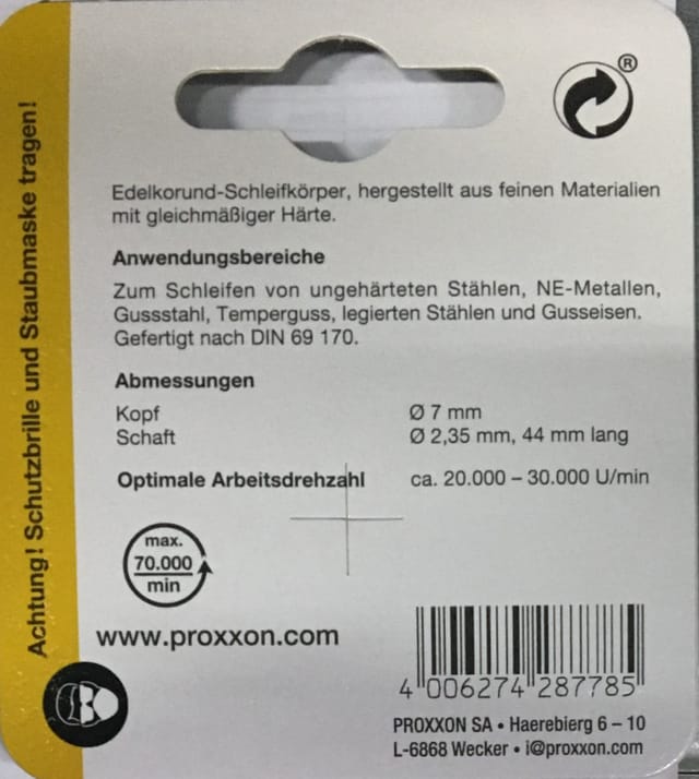 Edelkorund-Schleifkörper (Konus), 5 Stück - 28778 - Proxxon