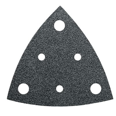 63717116044 Deltaschleifpapier mit Klett, gelocht Körnung (num) 240 Eckmaß 80 mm 5 St. - Fein