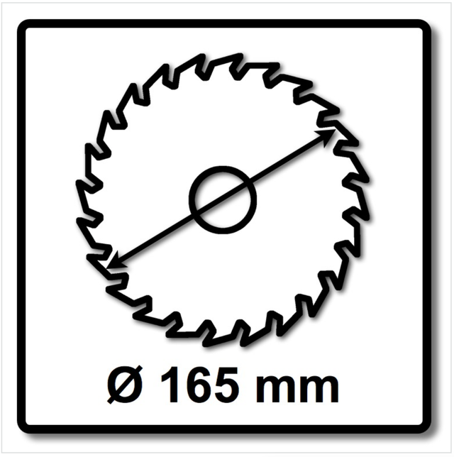 D-03333 Standard-Kreissägeblatt tct 165 x 20 mm 24T Holz - Makita