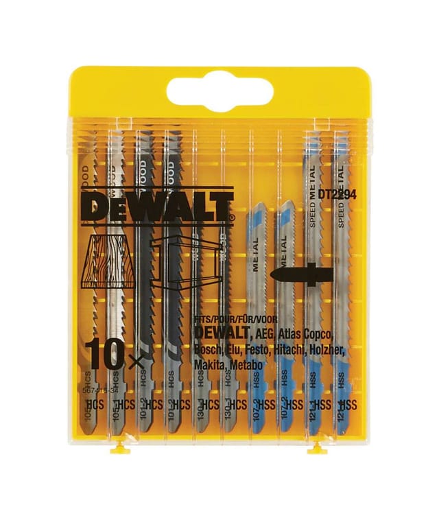 Set mit 10 Stichsägeblättern für Holz und Metall (DT2294-QZ) - Dewalt