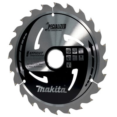 E-12239 Efficut TCT-Kreissägeblatt 185 x 30 mm 27 Zähne 1,5 mm Holz - Makita