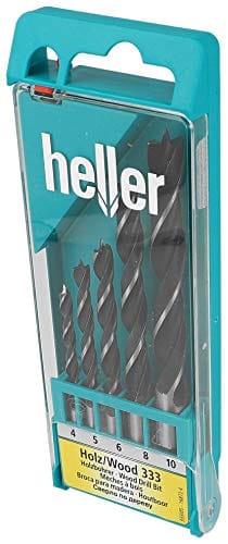Holzspiralbohrerset HELLER® CV 5-tlg Ø 4/5/6/8/10 mm